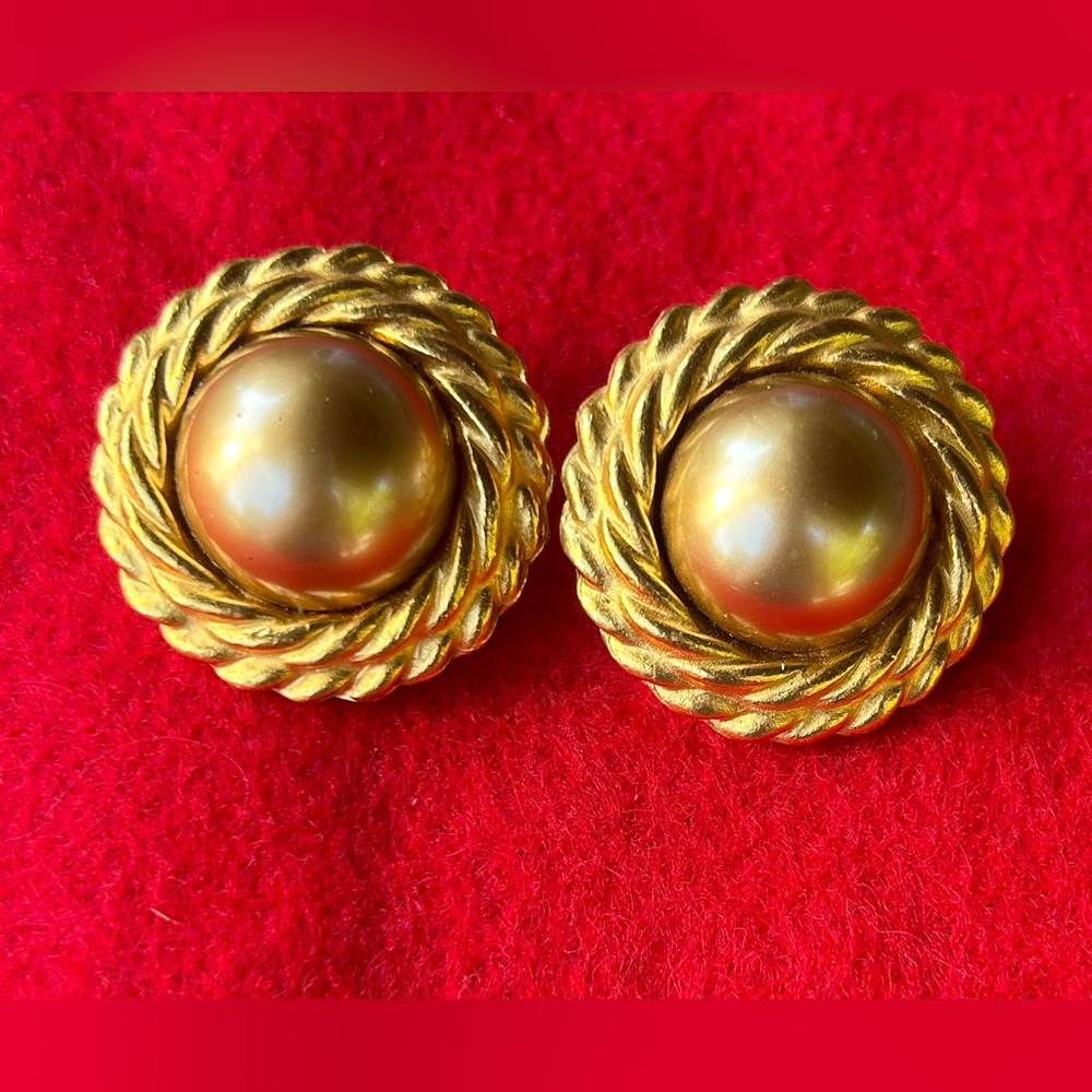 Carolee Vintage Gold-Tone Twisted Rope Earrings